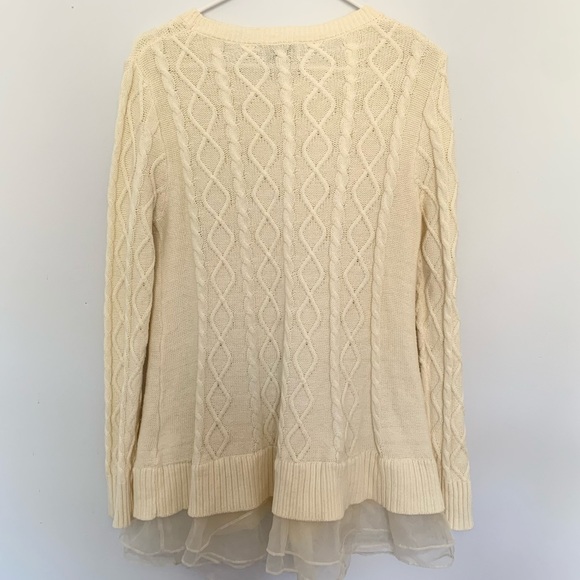 Military Hippie Cable Knit Sweater - Picture 6 of 7